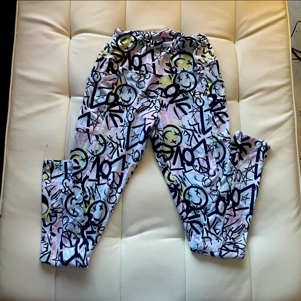 Good vibes intimate performance smiley face long tights.